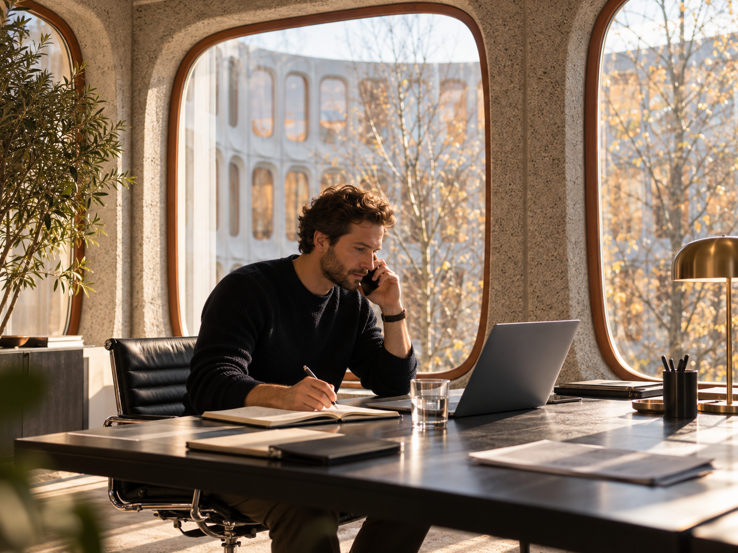 Collaborateurs au travail dans les bureaux de Nelotalent
